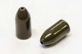 Tungsten Green Bullet Worm Weights or Fishing Bullet Weights or Bullet Weights