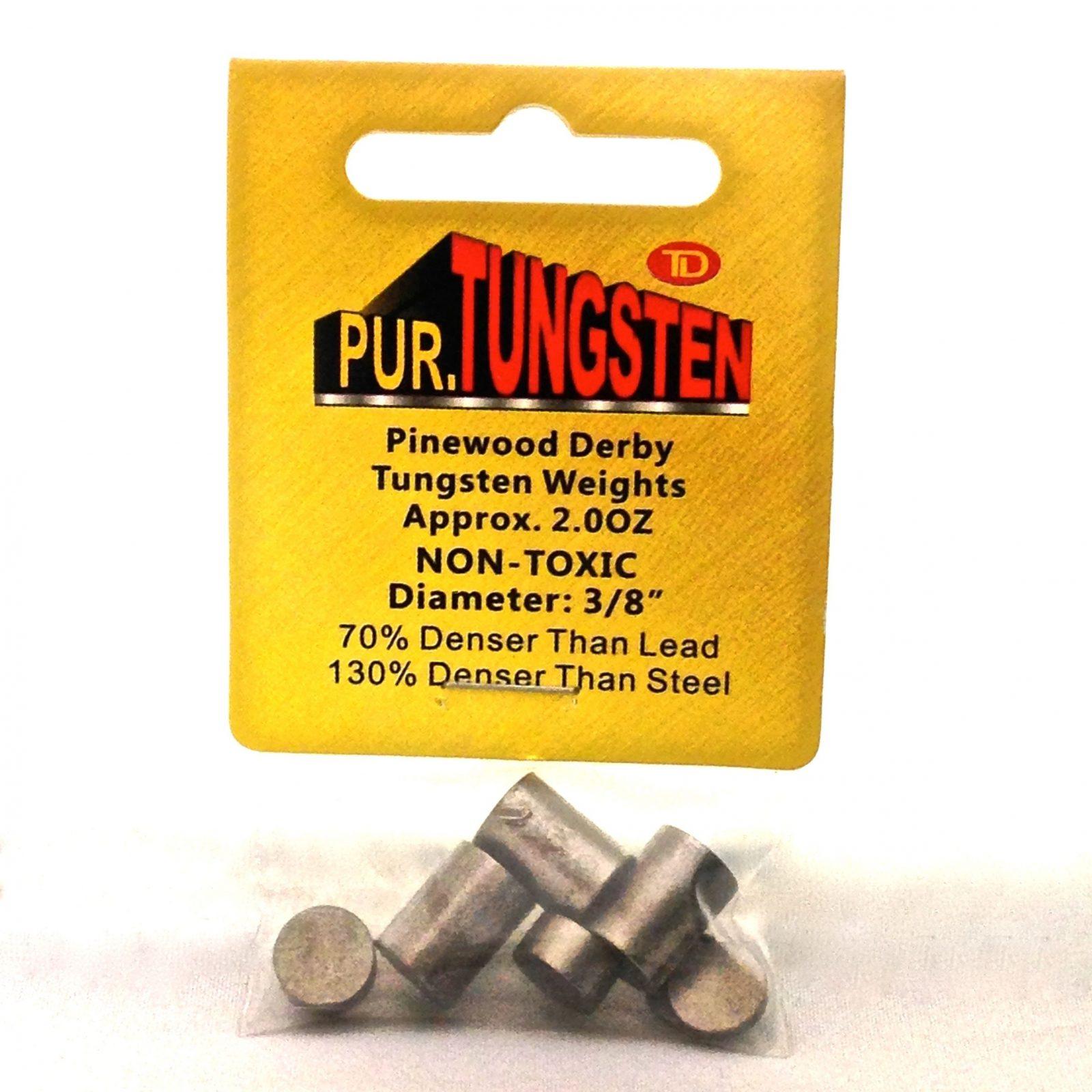 Tungsten Weights 3/8 Inch Incremental Cylinders for Racing Pinecar Derby Tungsten Weight in Assorted Sizes to Boost Your Speed 2.5 Ounce 
